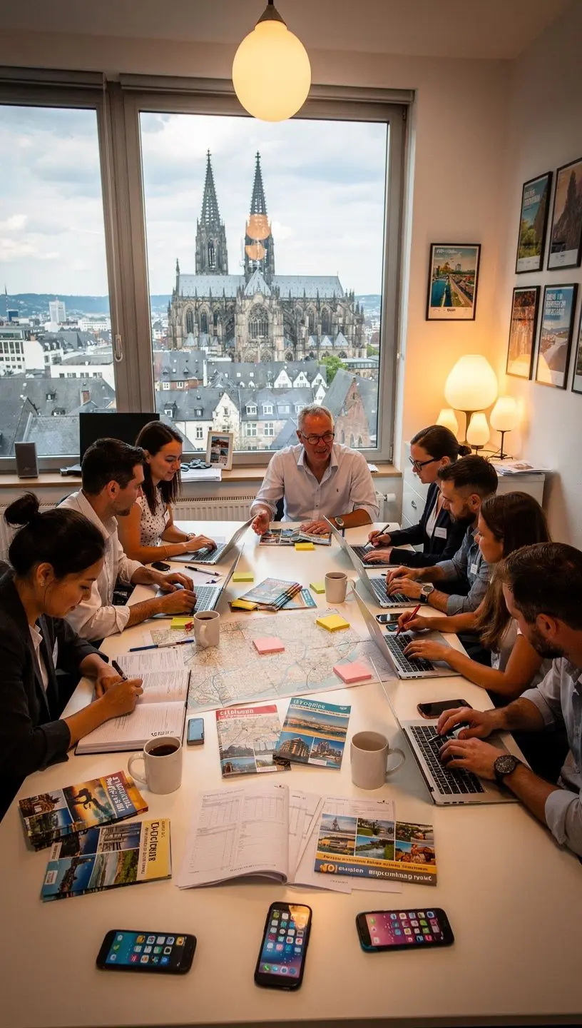 Logistikexperte koordiniert nahtlosen Transport zwischen mehreren deutschen Städten am Computerbildschirm.